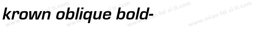 krown oblique bold字体转换